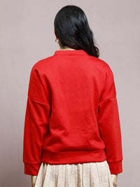 Athena Women Embellished Sequined Sweatshirt