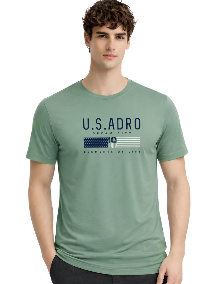 ADRO Men Typography Printed T-shirt