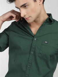 The Indian Garage Co Men Green Comfort Cotton Casual Shirt