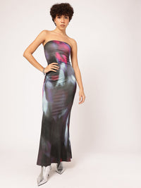 DressBerry Summertime Bliss Printed Bodycon Maxi Dress