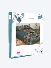 Myntra Elegant Homes Motif Etnik Hijau 300 TC Cadar King dengan 2 Sarung Bantal
