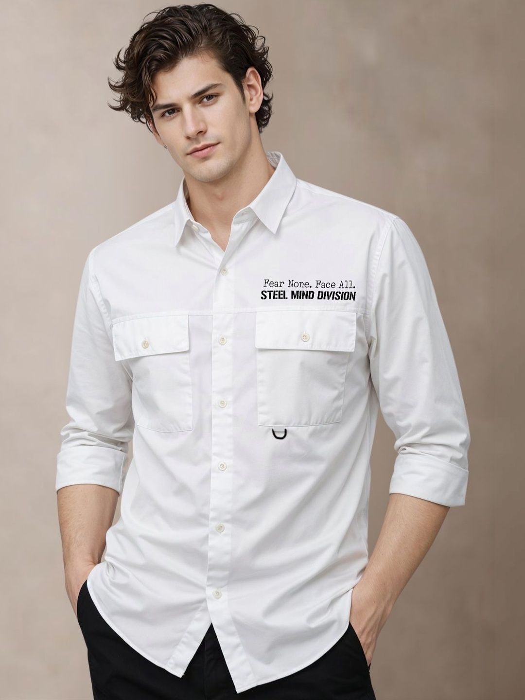 ADRO Classic Printed Cotton Twill Cargo Baju Kasual