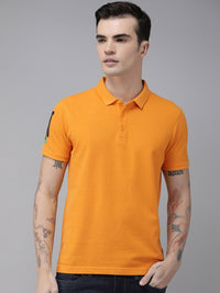SPYKAR Men Solid Polo Collar Pure Cotton Slim Fit T-shirt