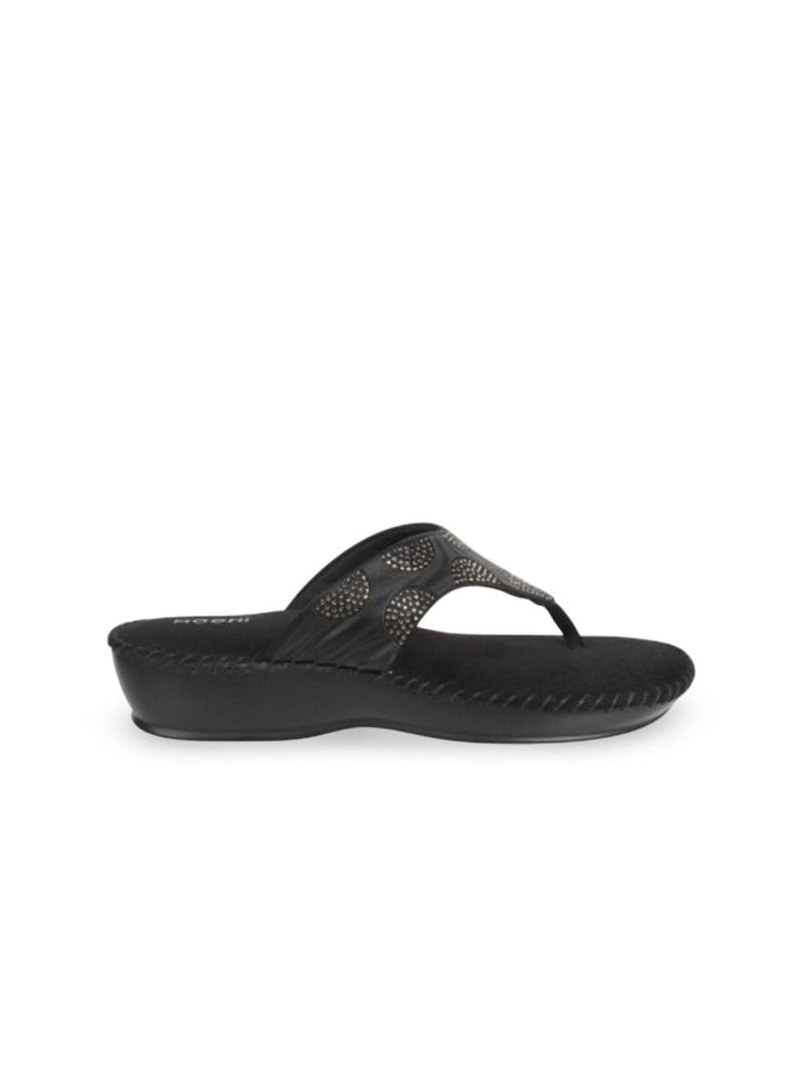 Mochi Women Embellished Open Toe Flats