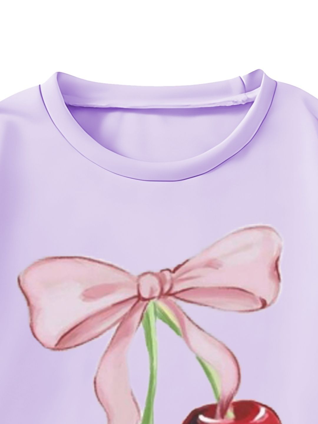 YK Girls Printed Round Neck T-Shirt With Trouser