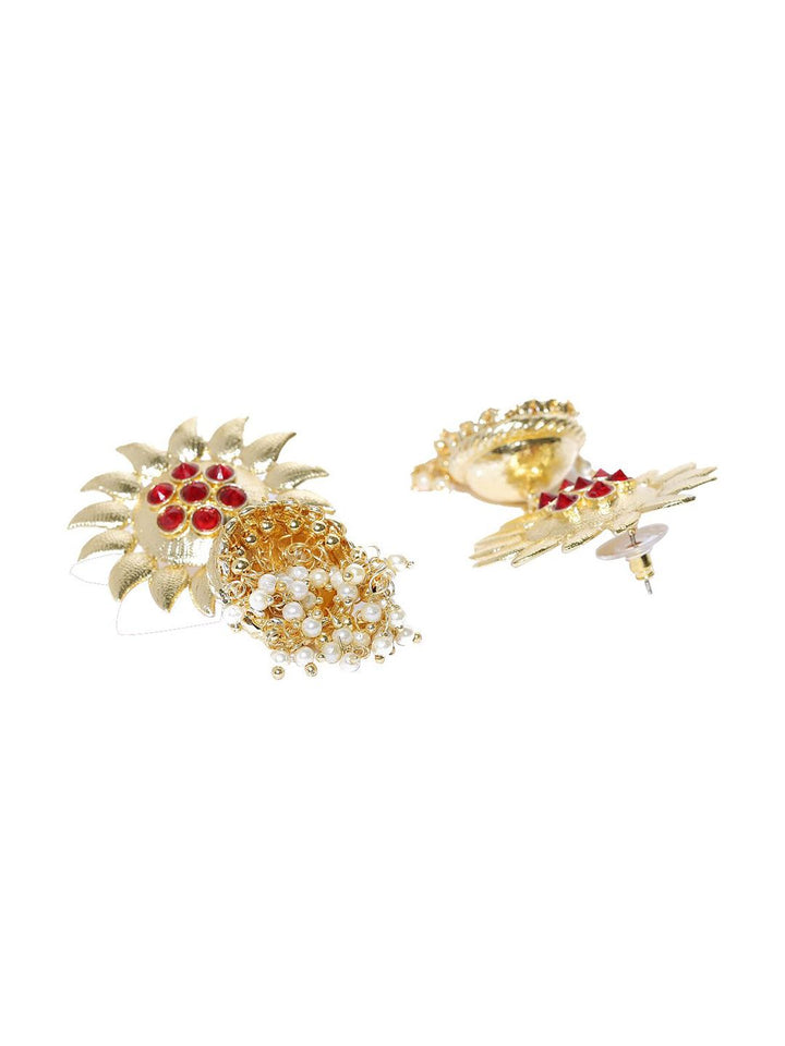 Anouk Gold Plated Dome Shaped Jhumkas