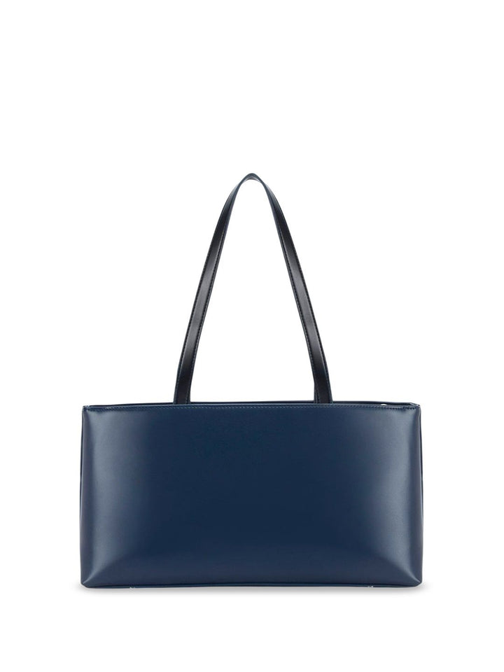 Lino Perros Colourblocked Structured Shoulder Bag with Applique