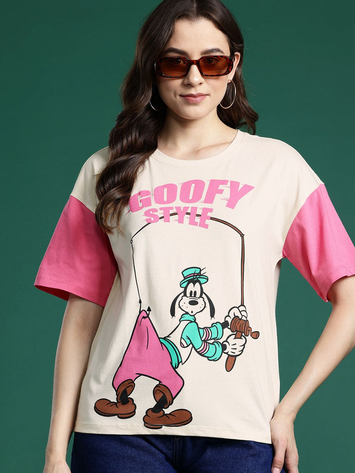DressBerry Women Printed Pure Cotton T-shirt