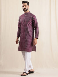 Anouk Men Geometric Embroidered Kurta with Pyjamas