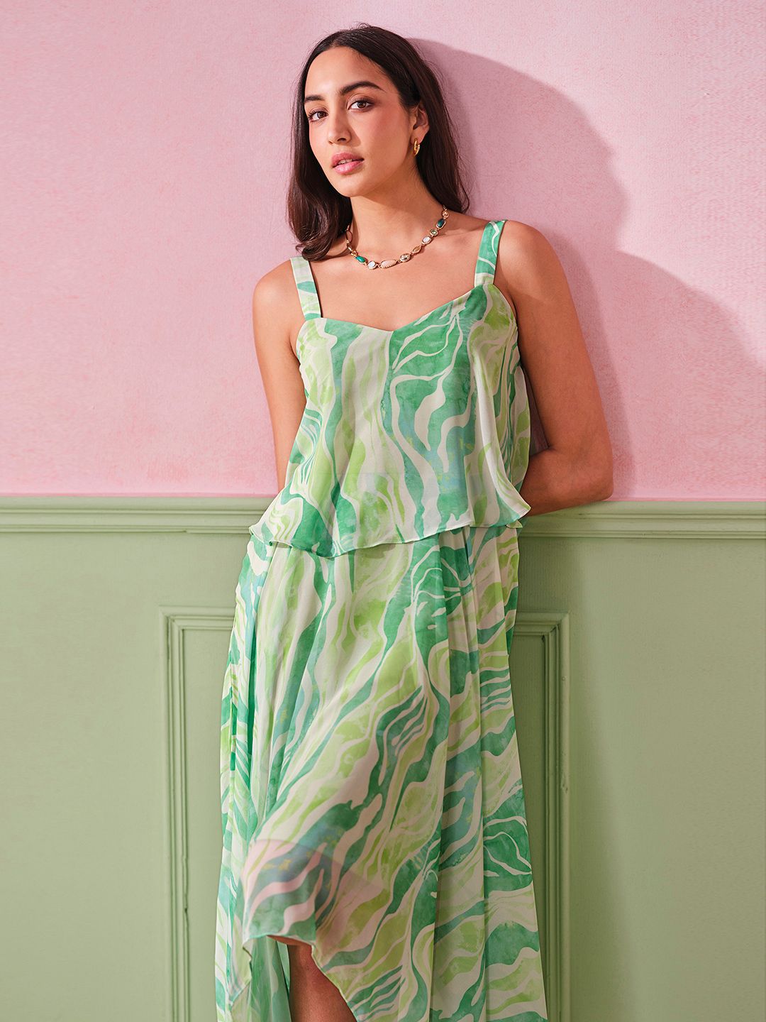AND Women Tropical Printed Maxi Dress