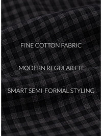 ADRO Men Standard Micro Checks Checked Semiformal Shirt