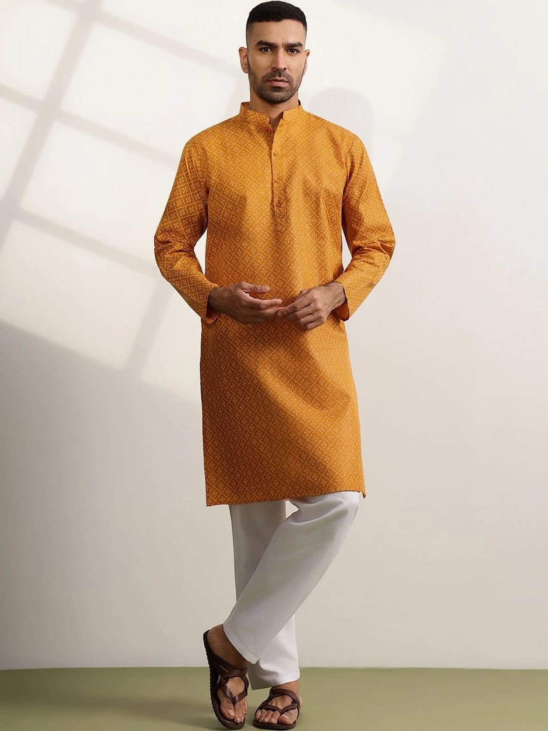 Anouk Men Ethnic Motifs Printed Regular Kurta with Pyjamas