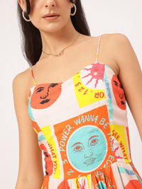 DressBerry Blooming Ahead Floral Print Strappy Mini A-line Dress