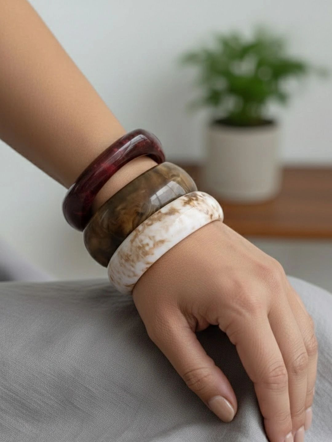 PANASH Set 3 Gelang Akrilik