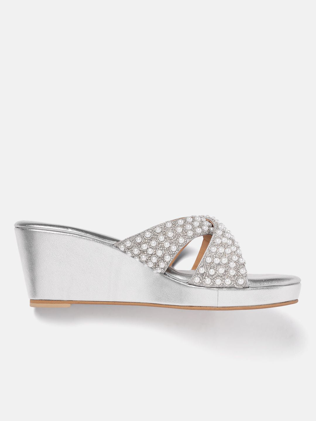 House of Pataudi Ethnic Embellished Wedge Heels