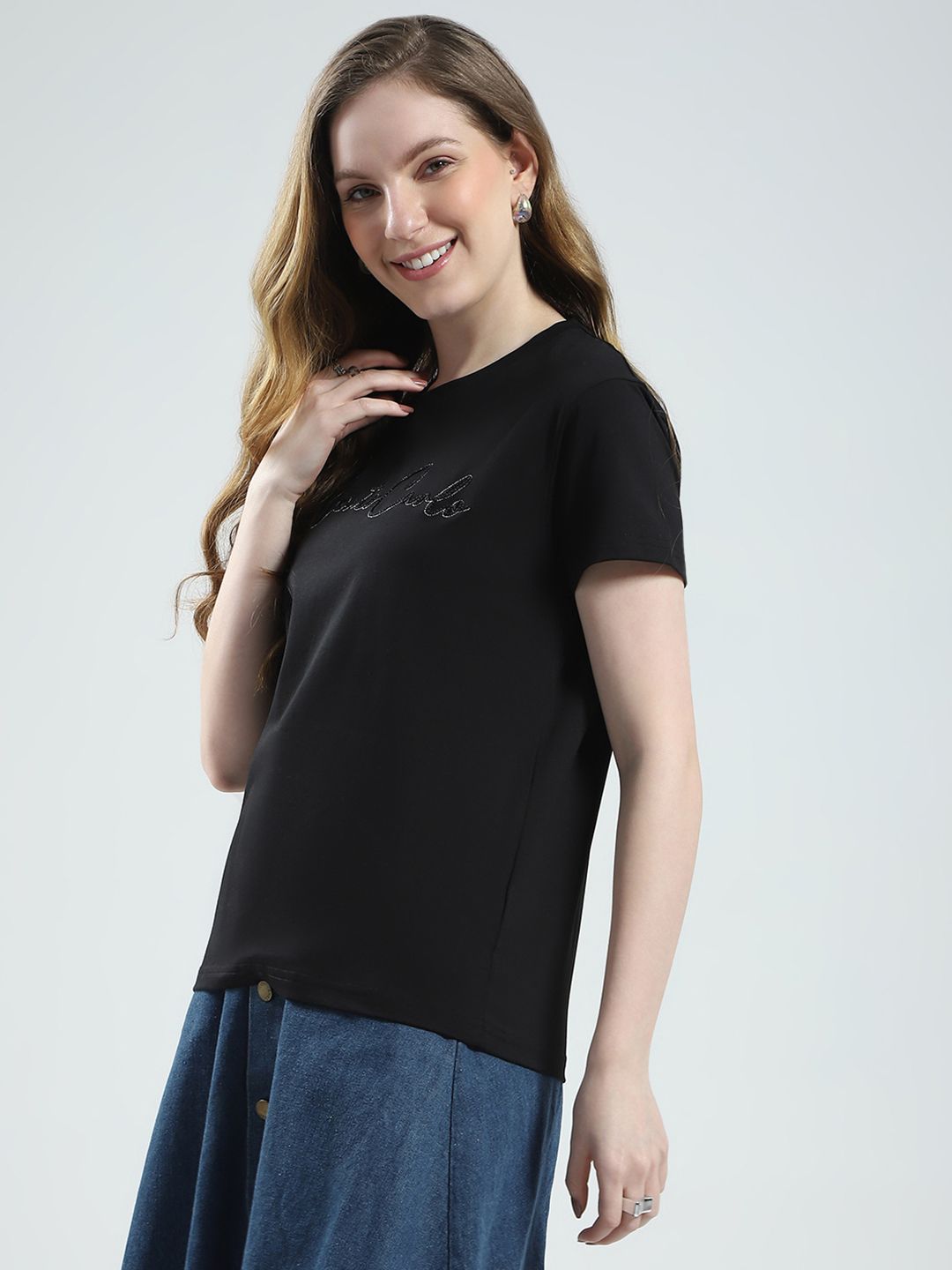 Monte Carlo Brand Logo Embroidered T-shirt