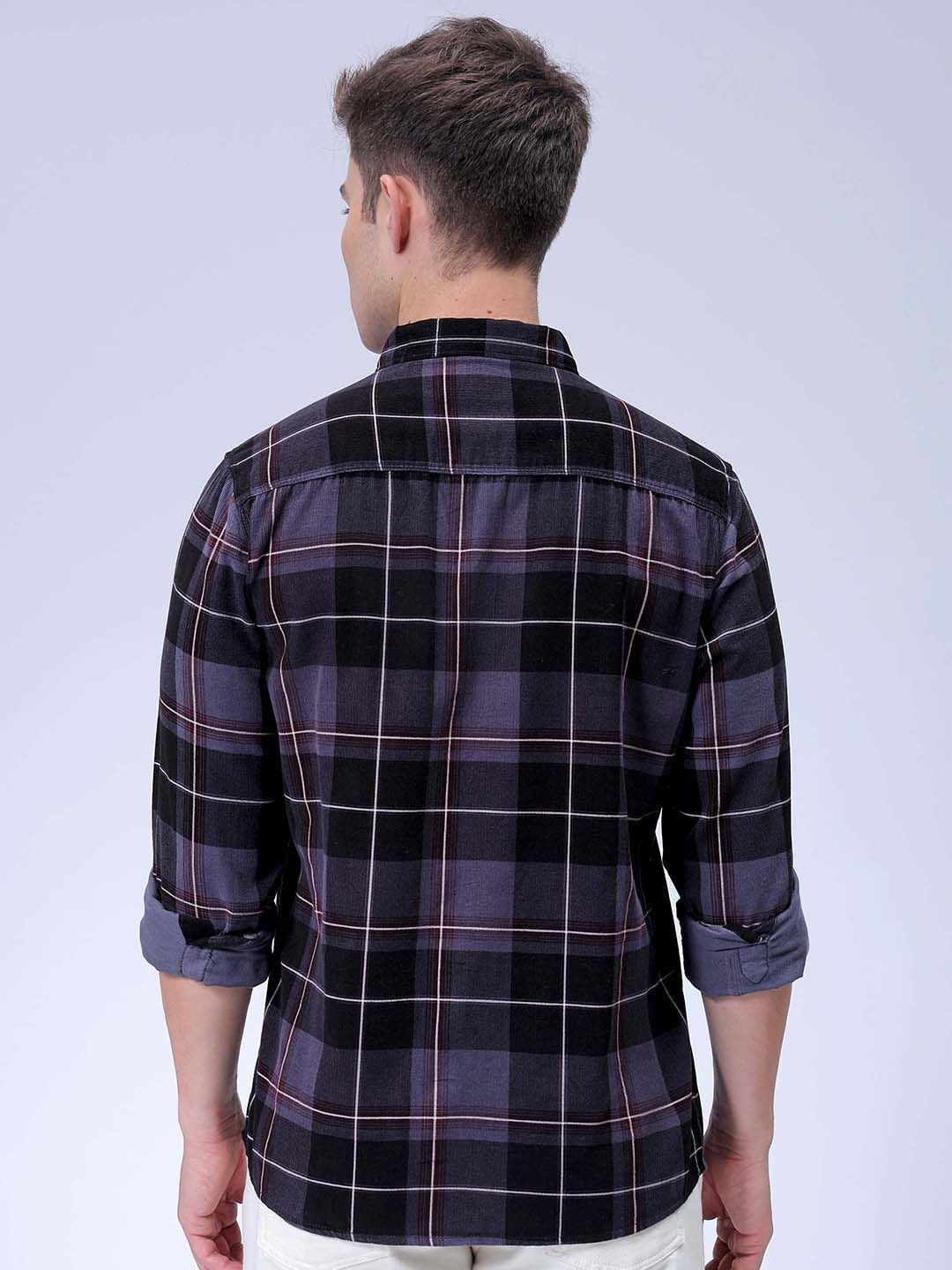 The Indian Garage Co Men Spread Collar Checked Casual Shirt