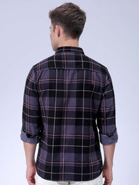 The Indian Garage Co Men Spread Collar Checked Casual Shirt