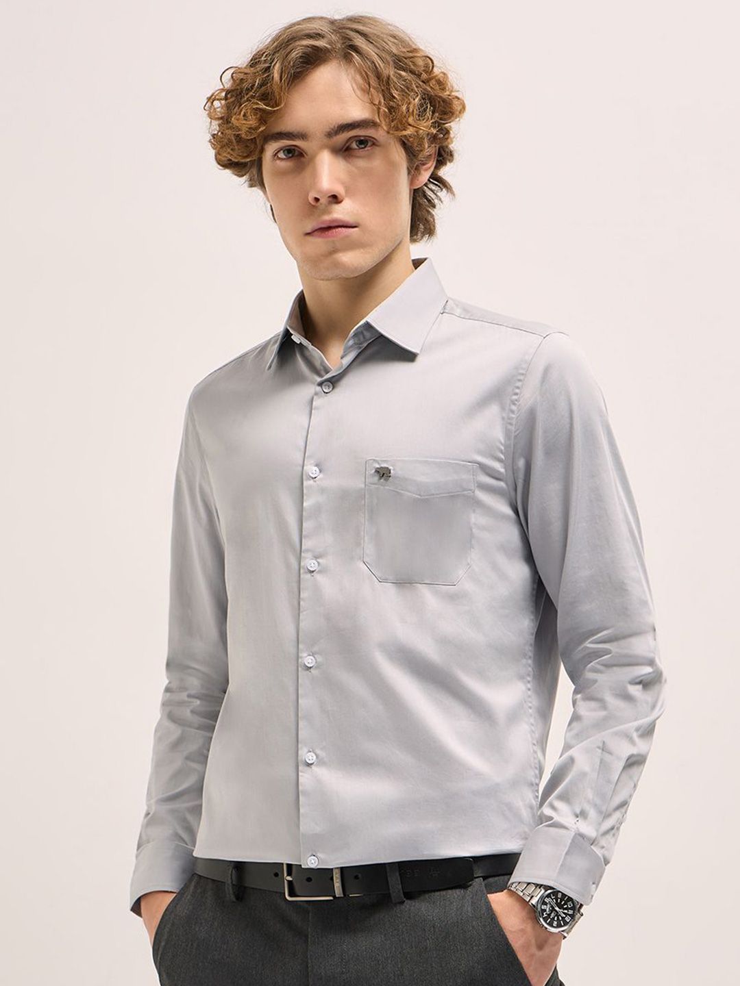 THE BEAR HOUSE Men Tailored Fit Formal Shirt