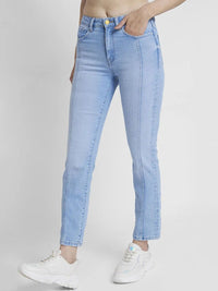 SPYKAR Women Slim Fit Mid-Rise  Heavy Fade Stretchable Jeans