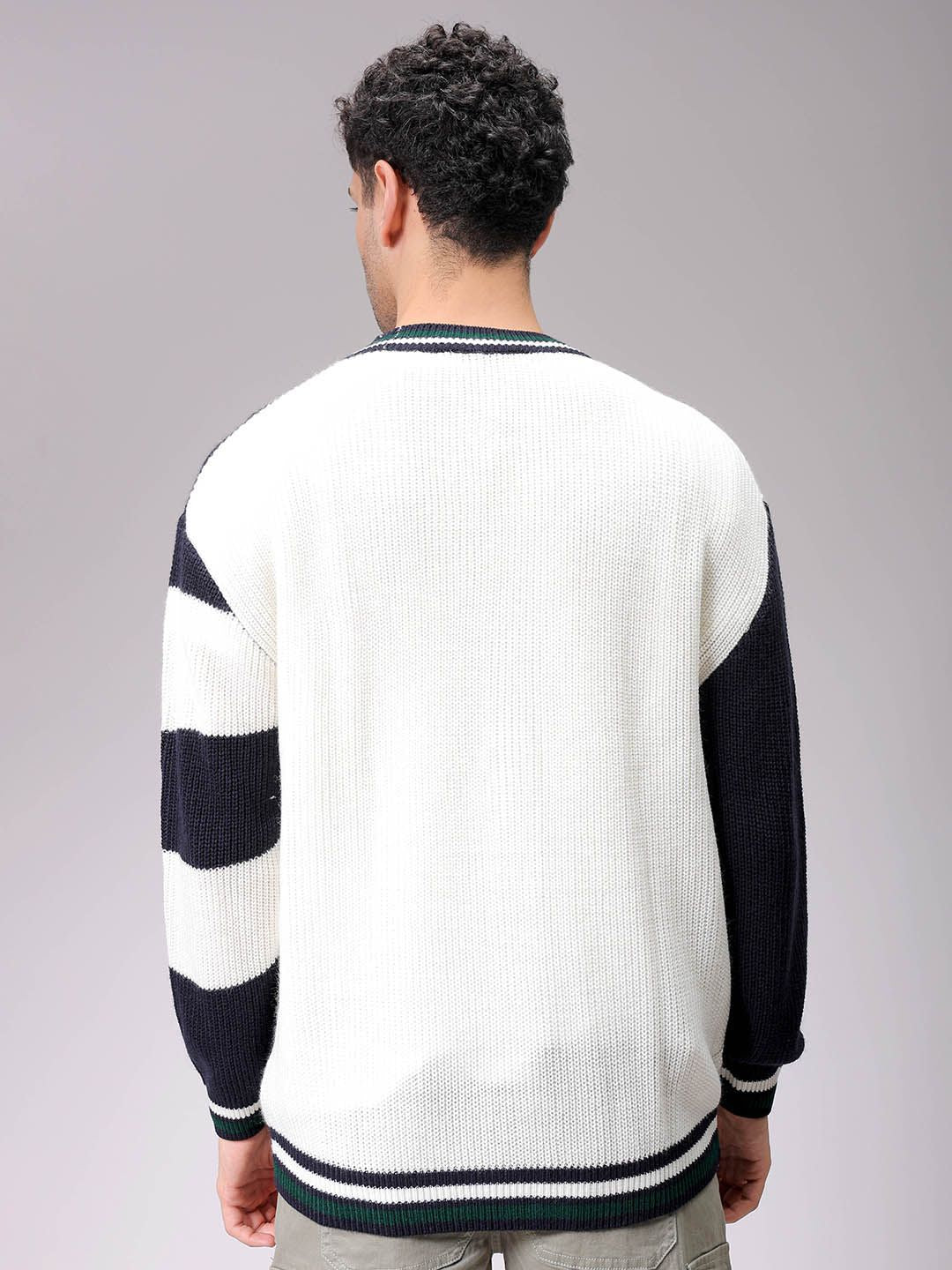 The Indian Garage Co Men Colourblocked Cardigan