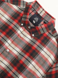 THE BEAR HOUSE Slim Fit Tartan Checks Opaque Checked Cotton Casual Shirt