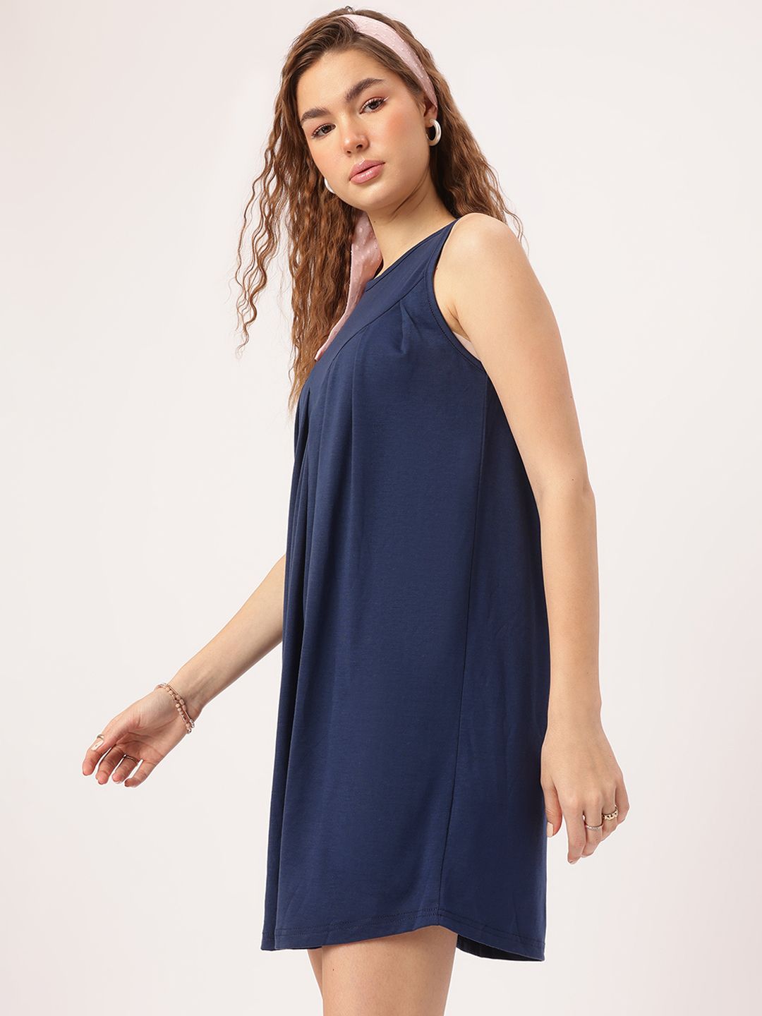 DressBerry City Chic Pleated Trendsetter Mini Dress
