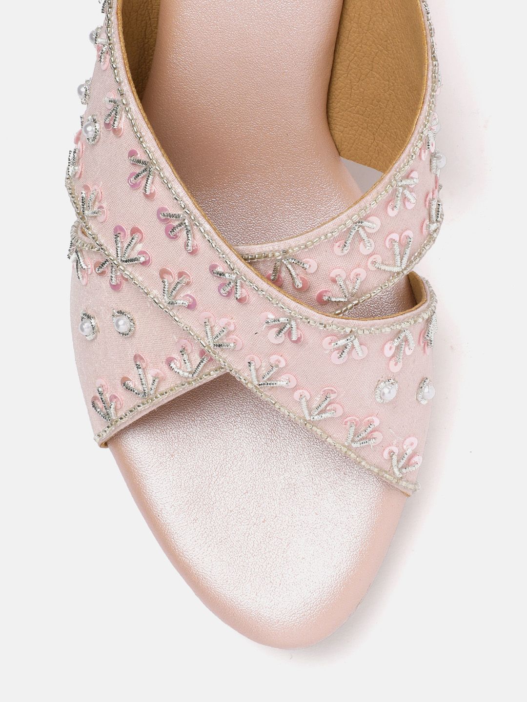 House of Pataudi Embellished Ethnic Wedge Heel Sandals