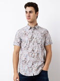 SPYKAR Men Slim Fit Spread Collar Floral Printed Cotton Casual Shirt