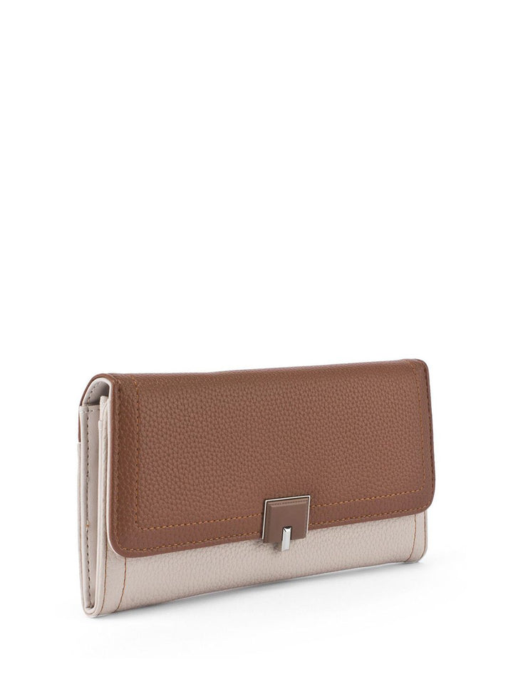 Lino Perros Women Avril Mode Colourblocked Two Fold Wallet with SD Card Holder