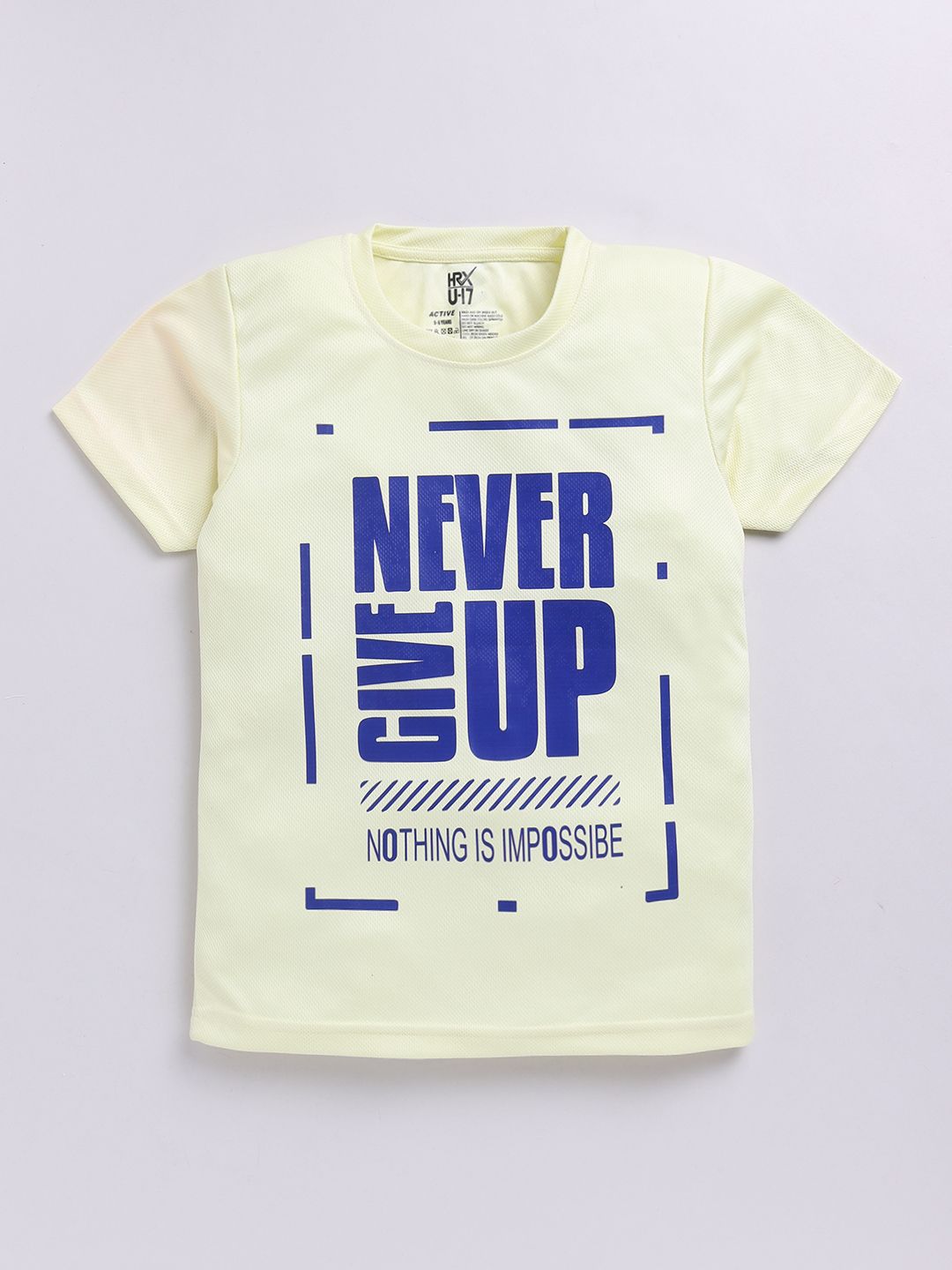 HRX by Hrithik Roshan Boys Typography Printed Rapid-Dry T-shirt