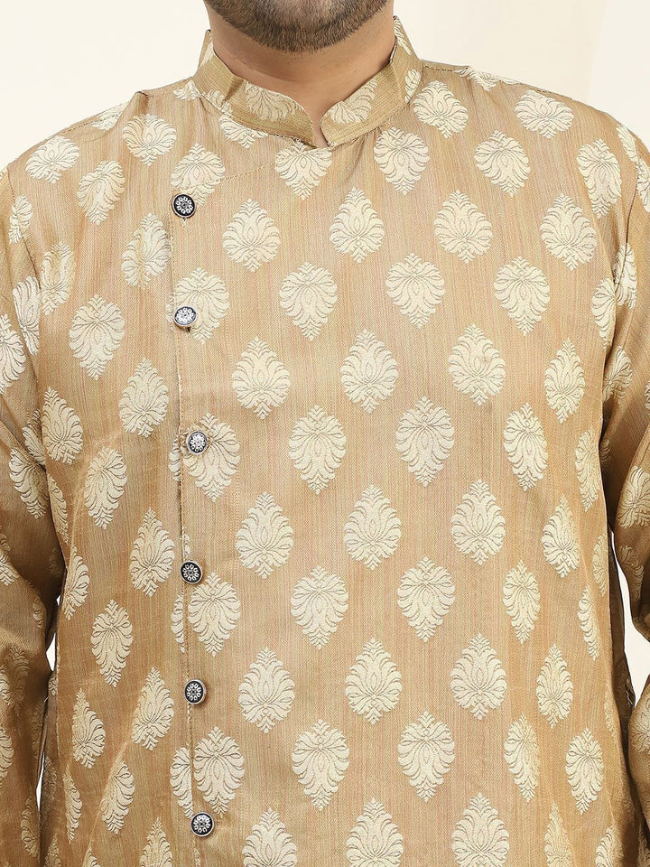 SOJANYA PLUS Plus Size Ethnic Motifs Thread Work Straight Kurta with Pyjamas