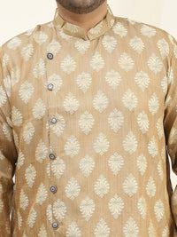 SOJANYA PLUS Plus Size Ethnic Motifs Thread Work Straight Kurta with Pyjamas