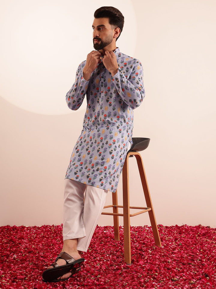 SOJANYA Men Floral Printed Kurta