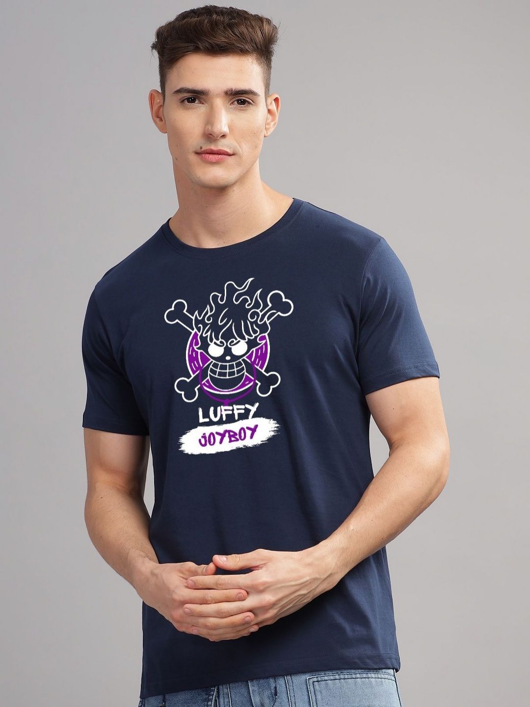 ADRO Men Printed Applique T-shirt