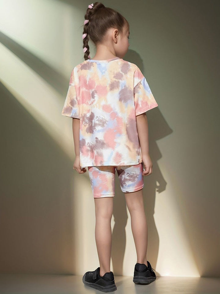 YK Girls Printed Top With Shorts
