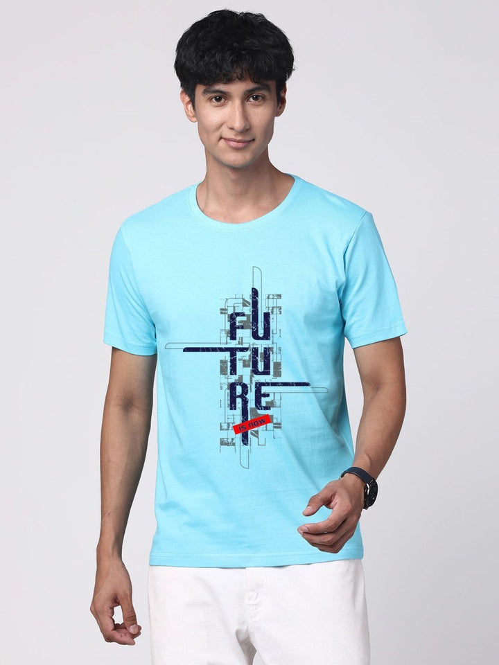 ADRO Men Graphic Printed Round Neck Cotton T-shirt