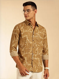 Thomas Scott Men Premium Geometric Printed Cotton Casual Shirt