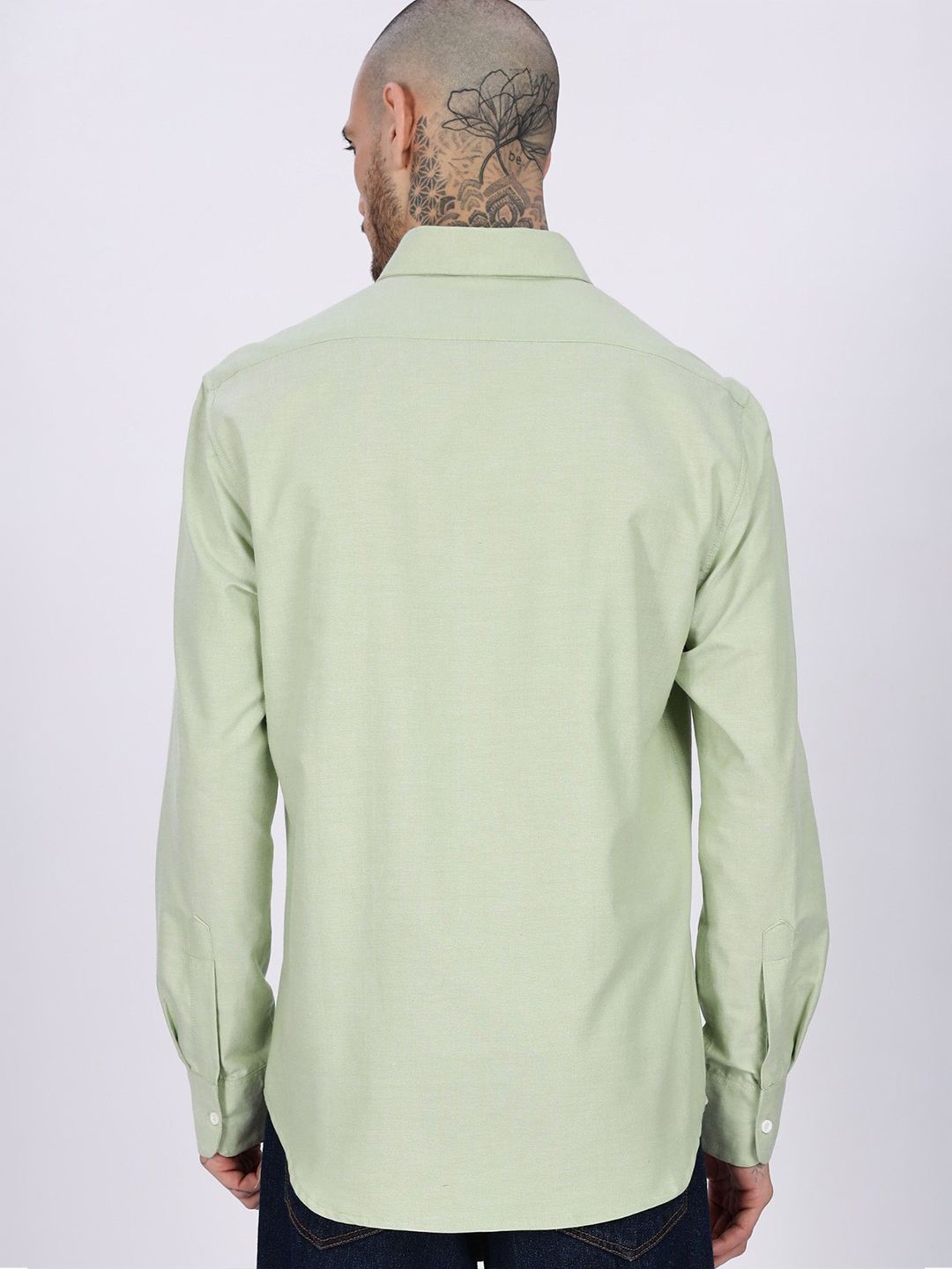 Eszett Embroidery Spread Collar Vintage Telephone Cotton Shirt