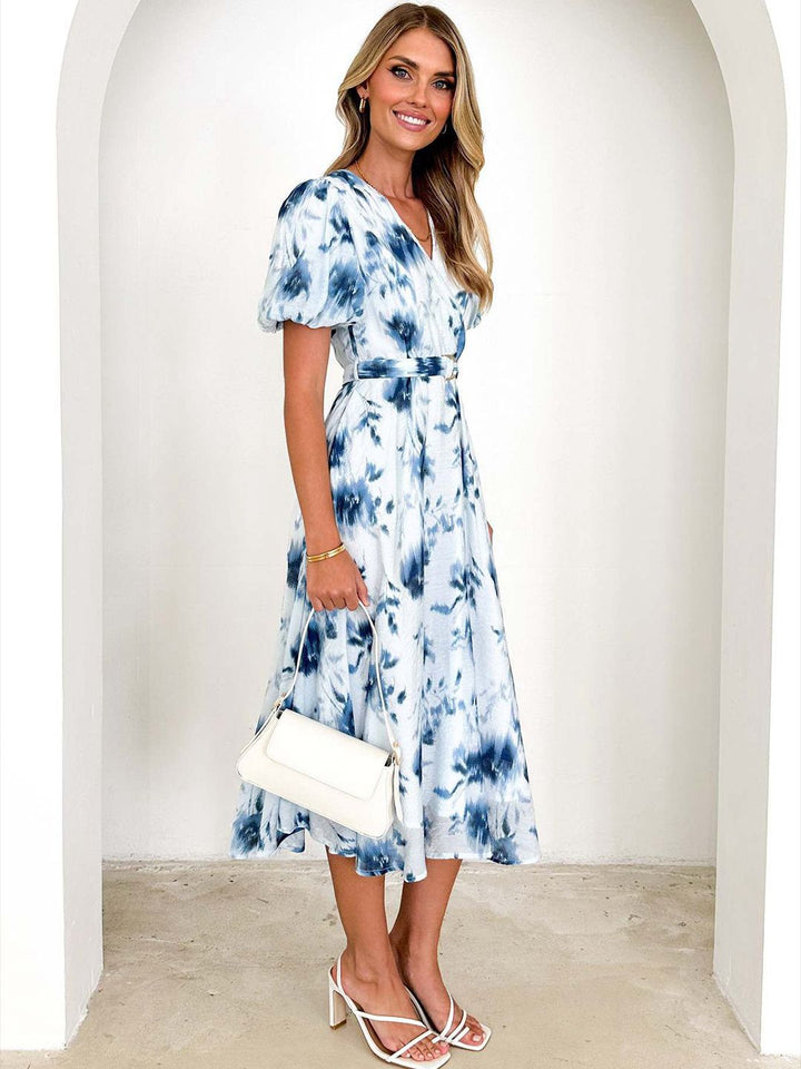 all about you Women Floral Print Fit & Flare Midi Dress