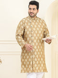 SOJANYA PLUS Saiz Motif Etnik Angrakha Band Kolar Lurus Kurta