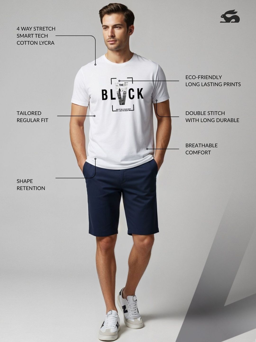 ADRO Typography Printed Short Sleeves Cotton Regular Fit T-shirt