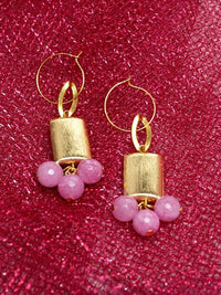 Anting-anting Drop Kontemporari Bersalut Emas Anouk