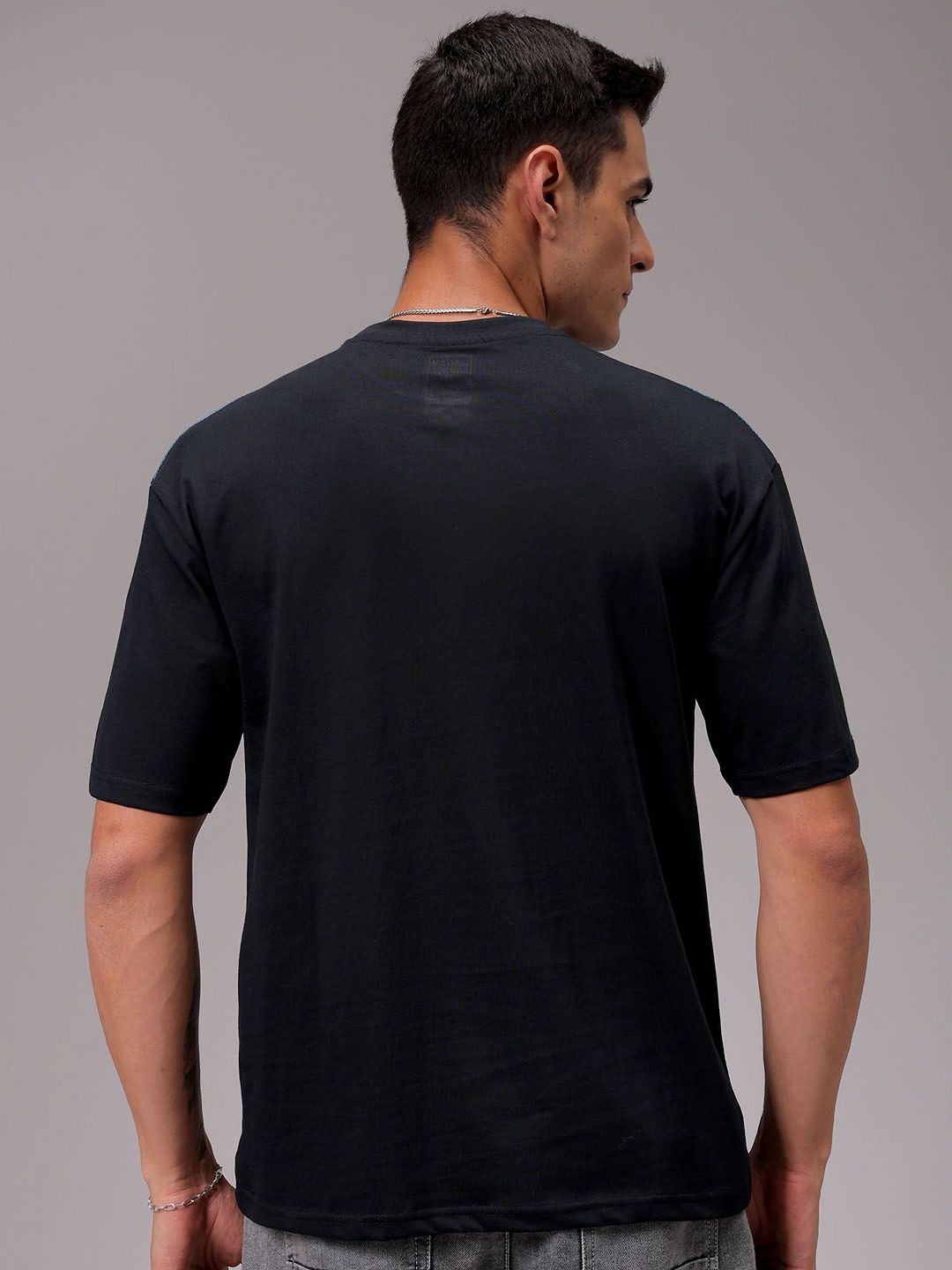 The Indian Garage Co Men Graphic Printed Round Neck Cotton Boxy T-shirt