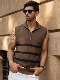 Powerlook Men Striped Polo Collar T-shirt