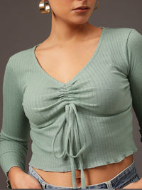 STREET 9 Striped Cotton Crop Top