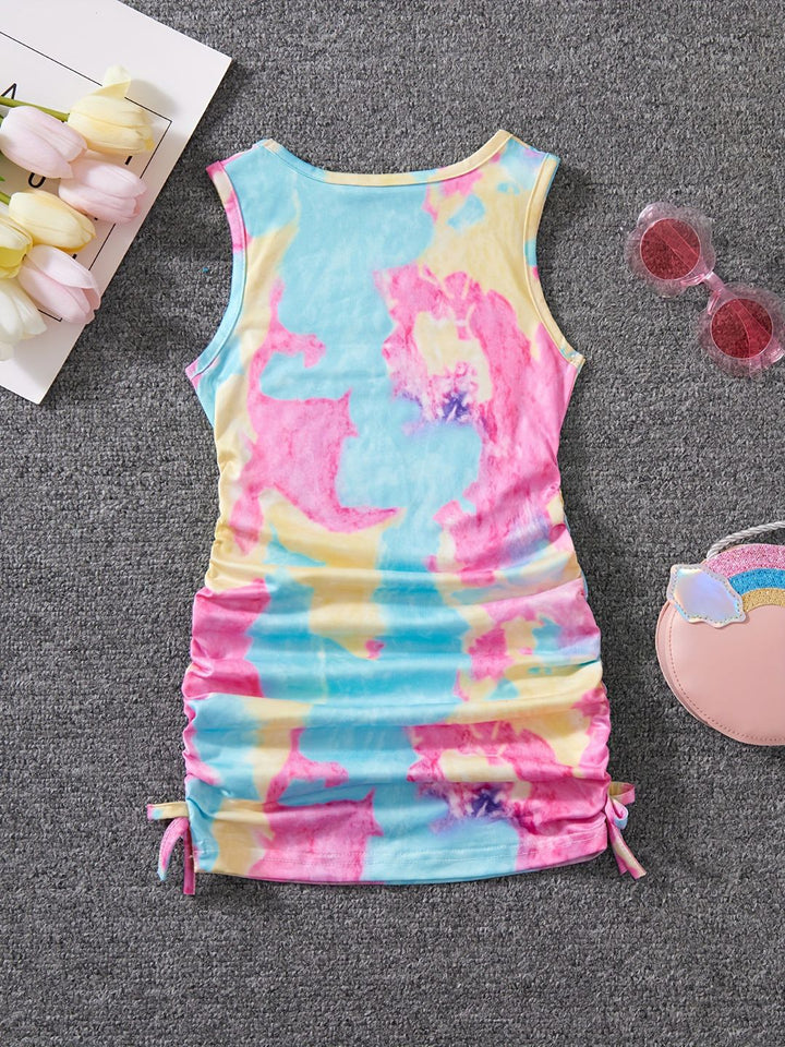 YK Print Blouson Dress