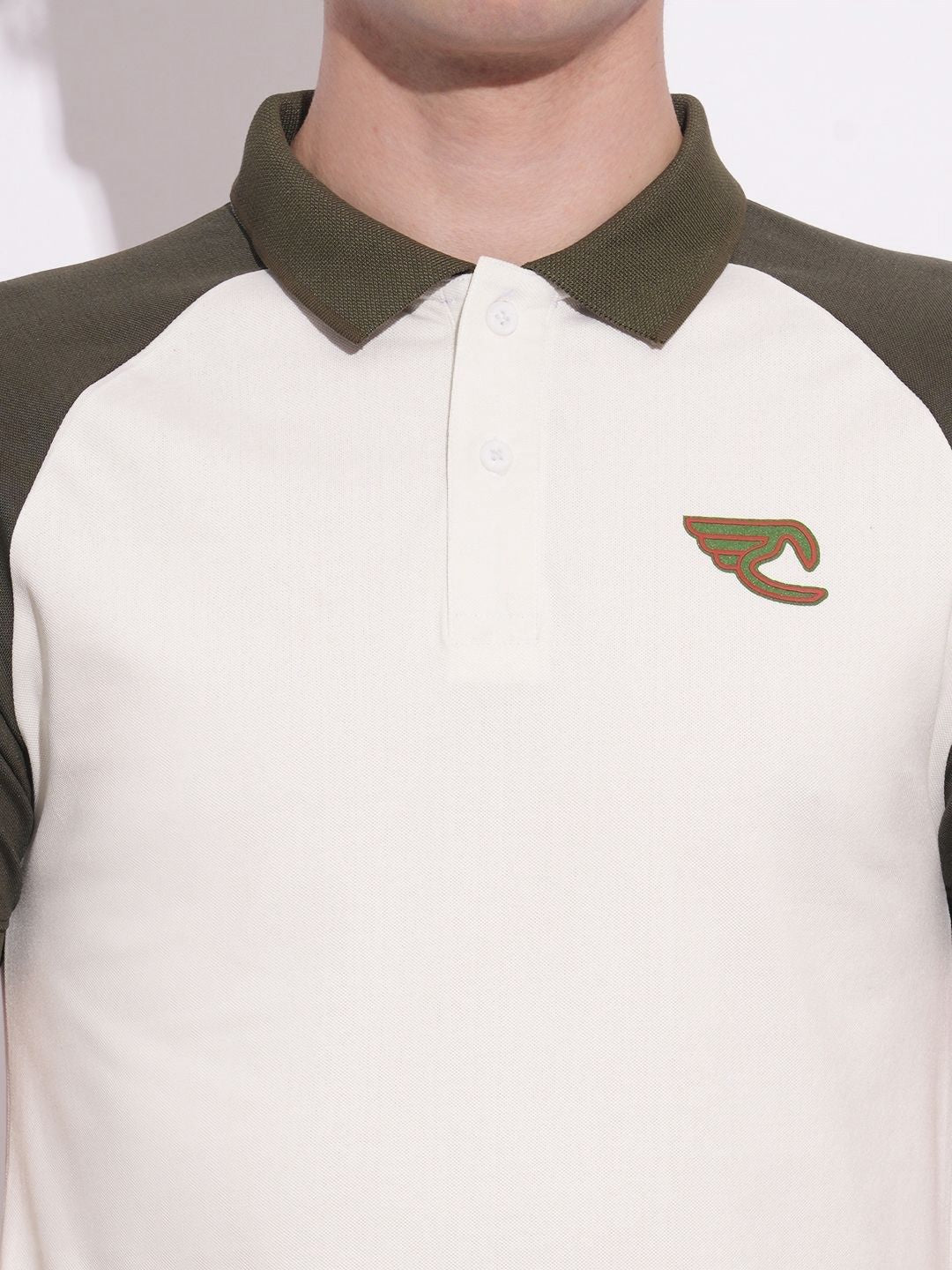 Being Human Men Colourblocked Polo Collar Slim Fit T-shirt
