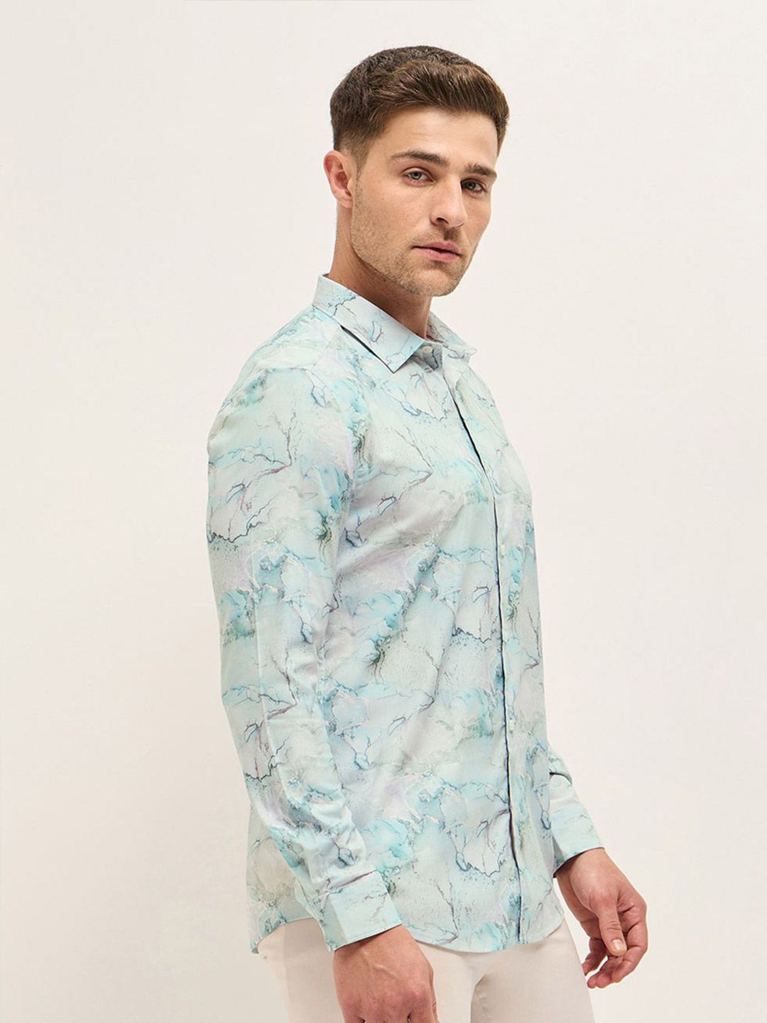 THE BEAR HOUSE Men Tailored Fit Opaque Printed Formal Shirt
