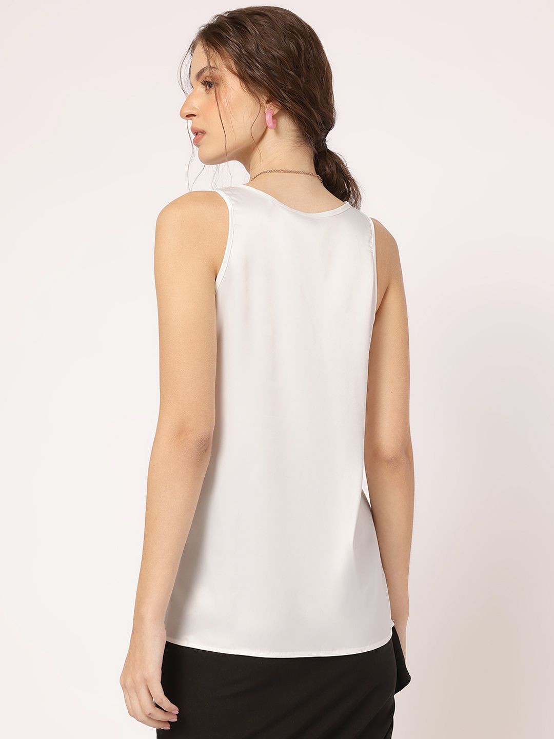DressBerry Satin Glam Longline Top